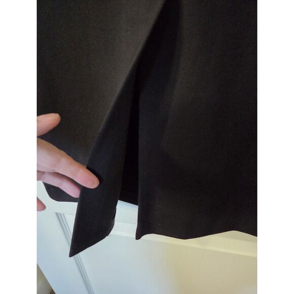 Alexis Bailey NWT Black Crochet trim Midi Dress Off Shoulder Fringe, Size Medium - Picture 13 of 13